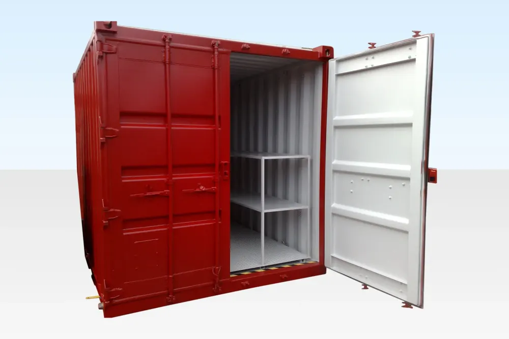 10-Fuß-Auffangwannen-Lagercontainer mit Stahlboden – Bild 4 von 4