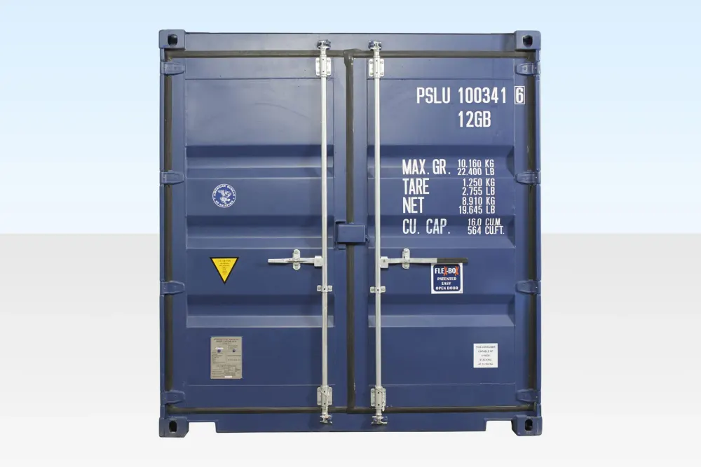 10-Fuß-Seecontainer One-Trip, blau (RAL 5013) – Bild 2 von 3