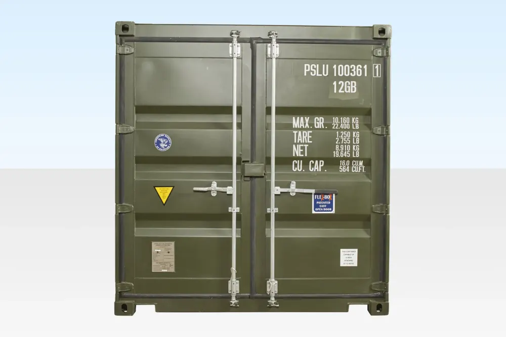 10-Fuß-Seecontainer One-Trip, grün (RAL 6007) – Bild 2 von 3