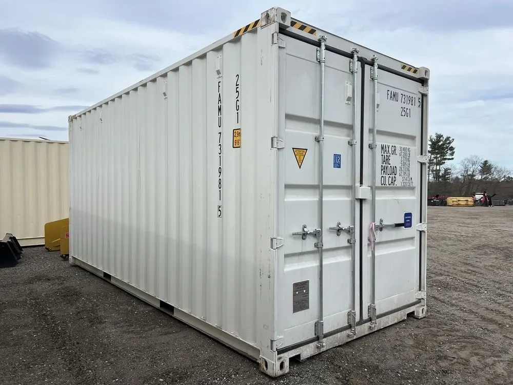 20-Fuß-High-Cube-Lagercontainer, weiß, One-Trip – Bild 2 von 10