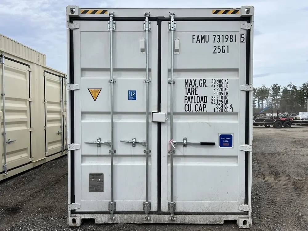 20-Fuß-High-Cube-Lagercontainer, weiß, One-Trip – Bild 3 von 10