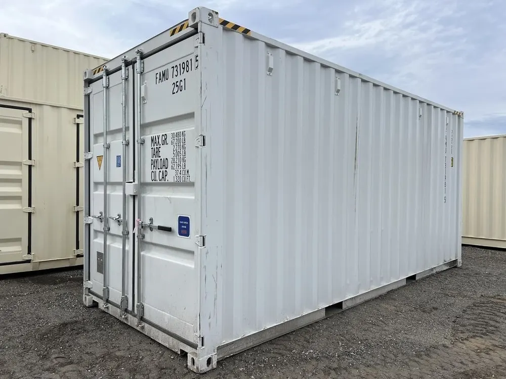 20-Fuß-High-Cube-Lagercontainer, weiß, One-Trip – Bild 4 von 10