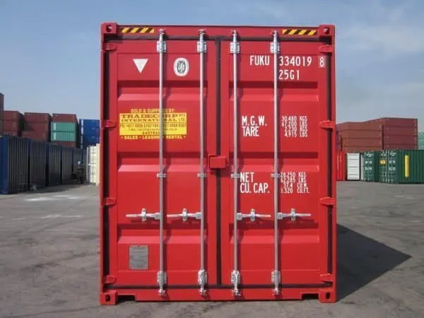 20-Fuß-High-Cube-Seecontainer, rot – Bild 2 von 7