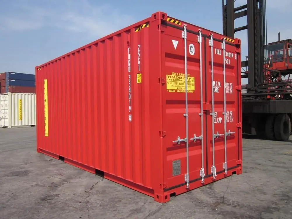 20-Fuß-High-Cube-Seecontainer, rot – Bild 4 von 7