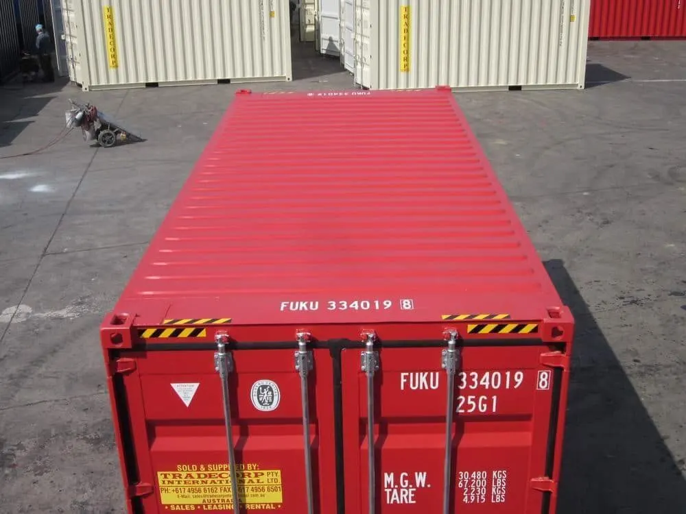 20-Fuß-High-Cube-Seecontainer, rot – Bild 5 von 7