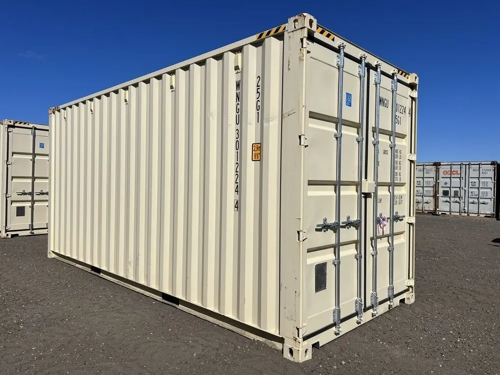 20-Fuß-Lagercontainer High Cube One-Trip, beige – Bild 2 von 10