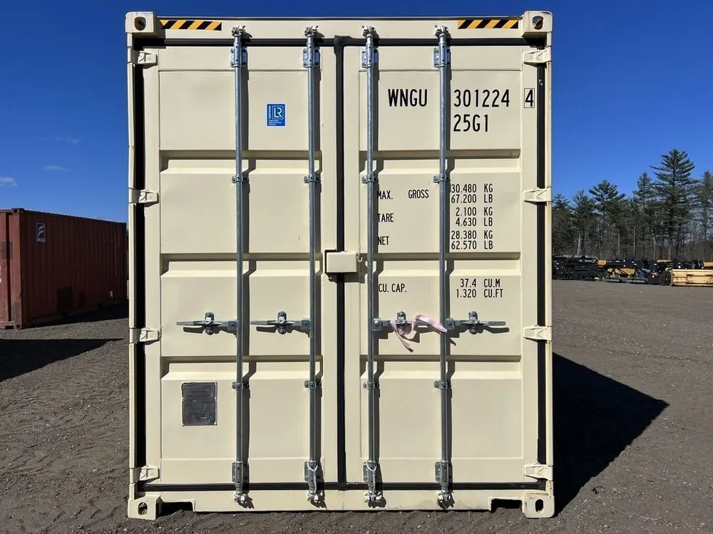 20-Fuß-Lagercontainer High Cube One-Trip, beige – Bild 3 von 10