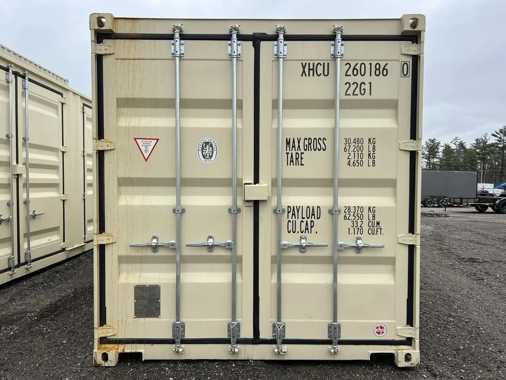 20-Fuß-Lagercontainer One-Trip in Standardhöhe, beige – Bild 3 von 10