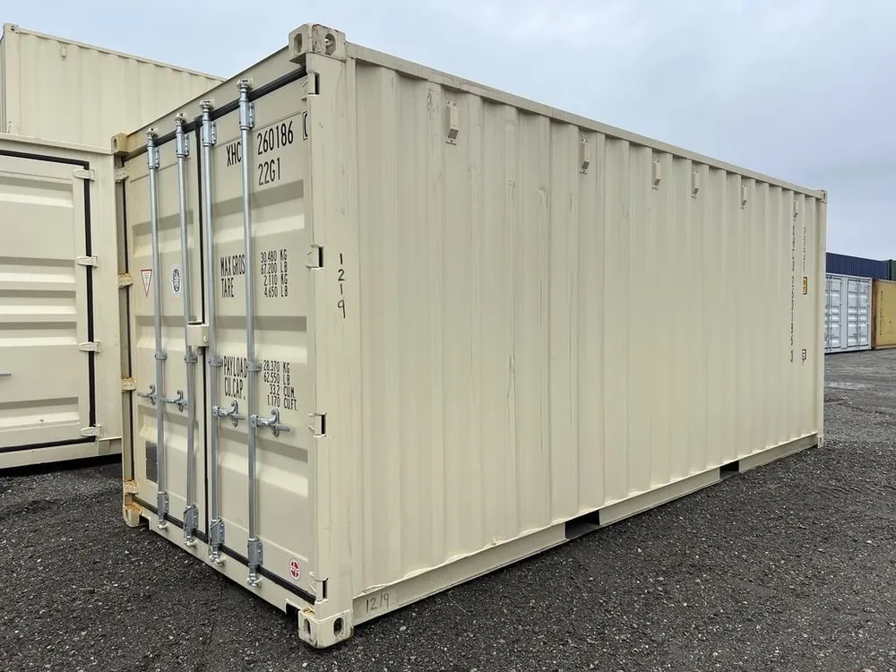 20-Fuß-Lagercontainer One-Trip in Standardhöhe, beige – Bild 4 von 10