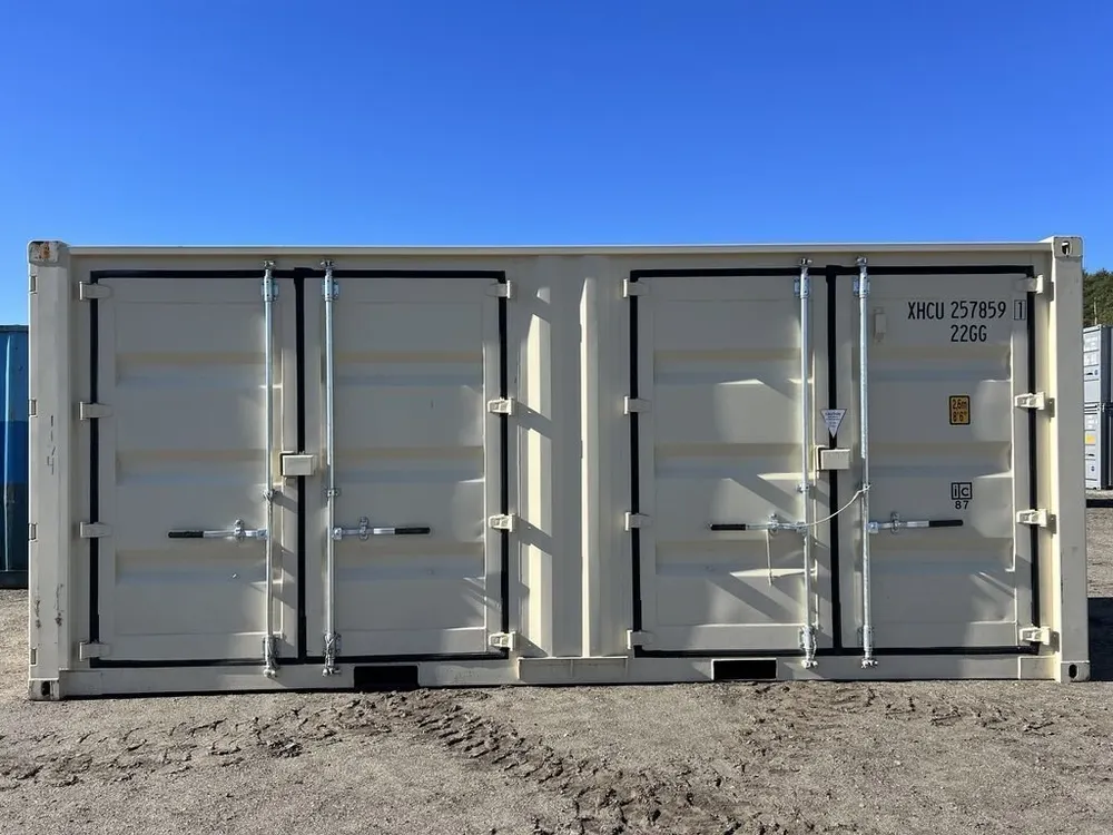 20-Fuß-Lagercontainer One-Trip mit Seitentüren, beige – Bild 3 von 10