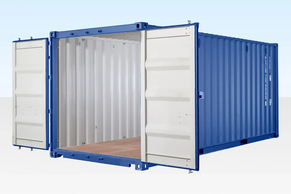 20-Fuß-Seecontainer, blau (RAL 5013) – Bild 4 von 4