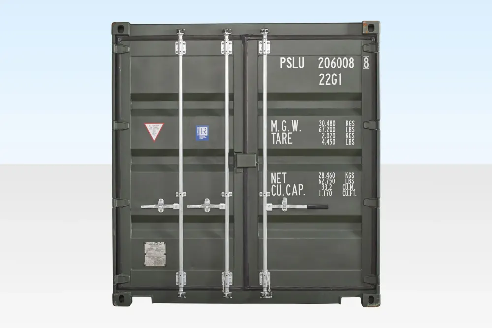 20-Fuß-Seecontainer, dunkelgrün (RAL 6007) – Bild 2 von 4