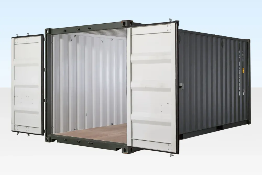 20-Fuß-Seecontainer, dunkelgrün (RAL 6007) – Bild 4 von 4