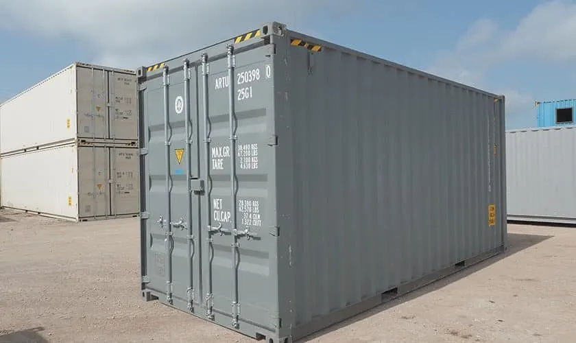 20-Fuß-Seecontainer, neu, grau – Bild 3 von 5