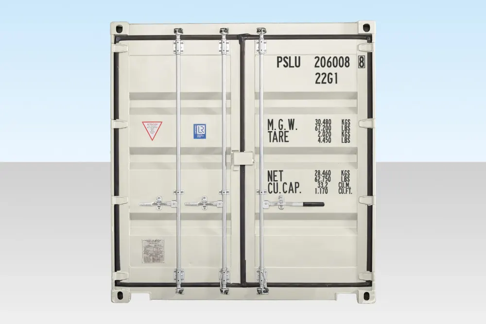 20-Fuß-Seecontainer, weiß (RAL 9003) – Bild 3 von 4
