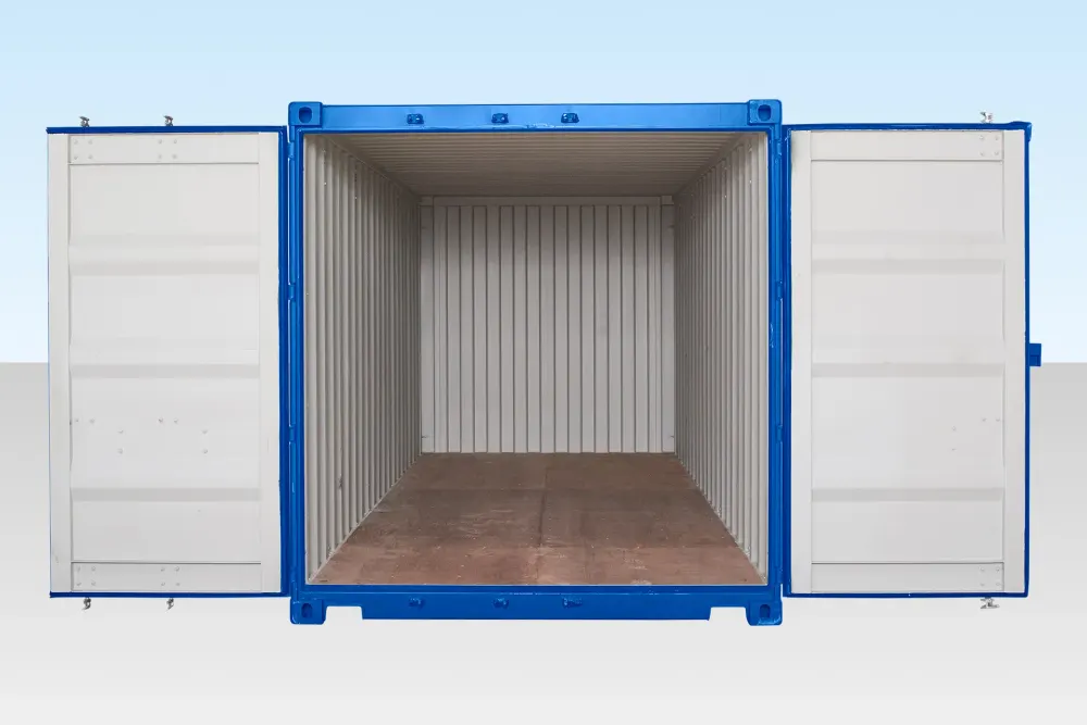 20-Fuß-Selfstorage-Container mit Bambusboden, blau (RAL 5010) – Bild 3 von 4