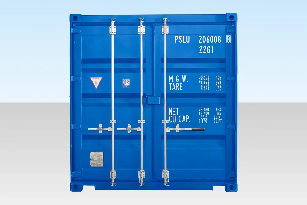 20-Fuß-Selfstorage-Container mit Bambusboden, blau (RAL 5010) – Bild 4 von 4