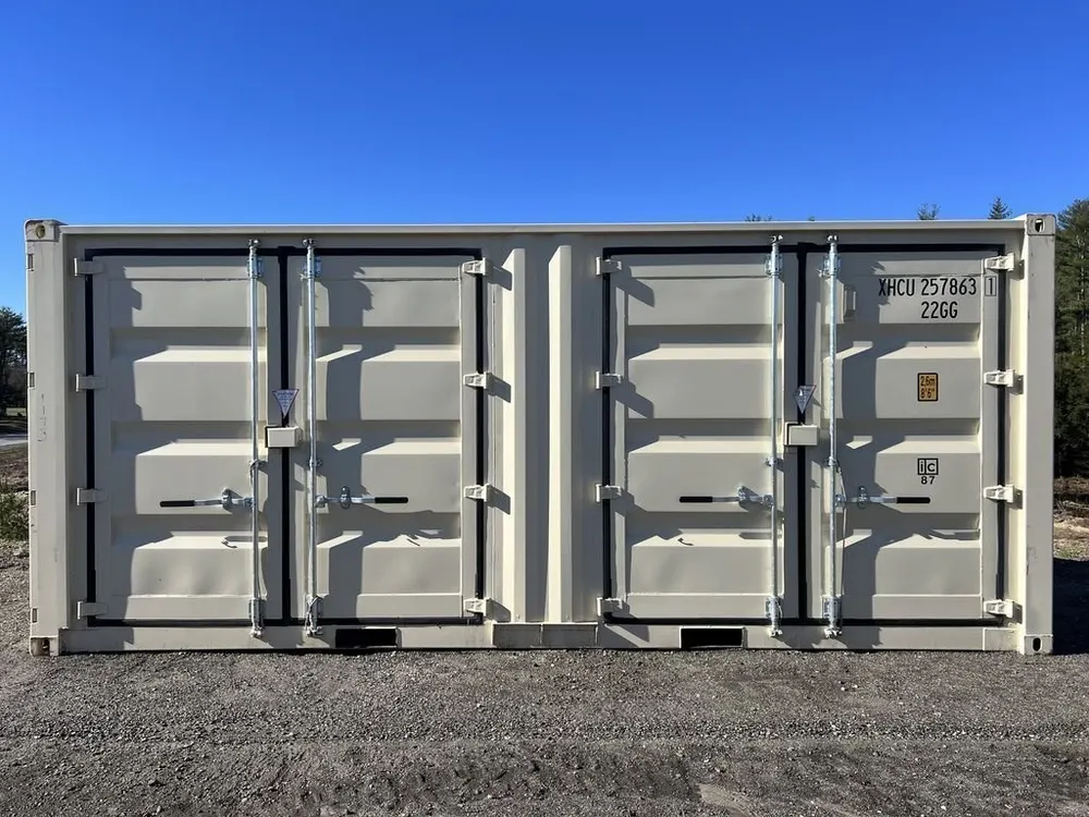 20′-Lagercontainer One-Trip mit Seitentüren (beige, Standardhöhe) – Bild 3 von 10