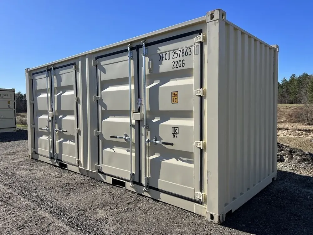 20′-Lagercontainer One-Trip mit Seitentüren (beige, Standardhöhe) – Bild 4 von 10