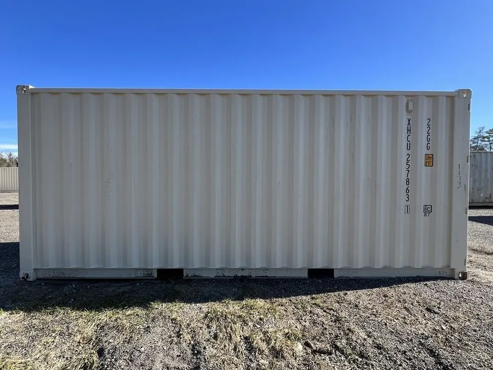 20′-Lagercontainer One-Trip mit Seitentüren (beige, Standardhöhe) – Bild 7 von 10