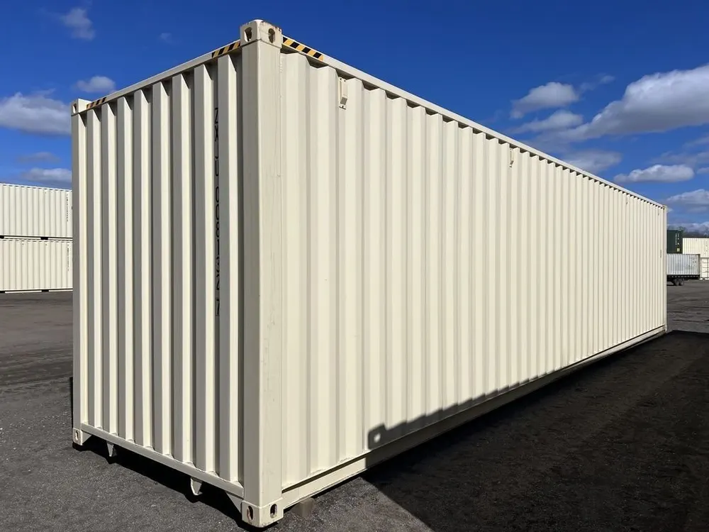 40-Fuß-High-Cube-Lagercontainer One-Trip mit Seitentüren, beige – Bild 7 von 10
