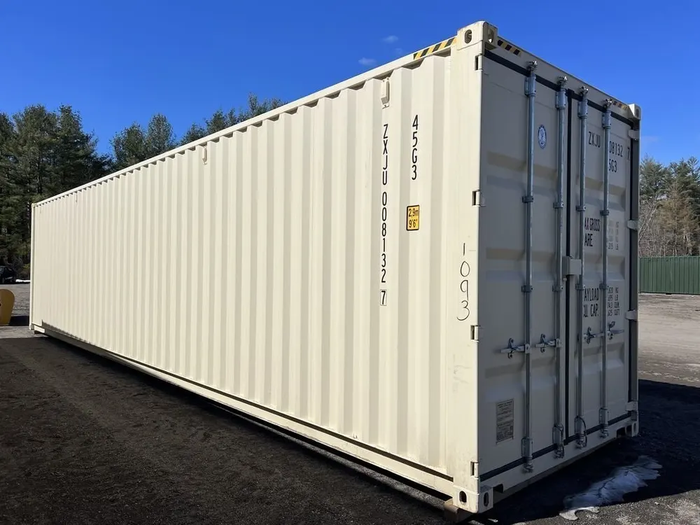 40-Fuß-High-Cube-Lagercontainer One-Trip mit Seitentüren, beige – Bild 8 von 10