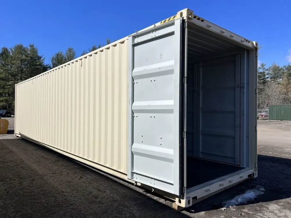 40-Fuß-High-Cube-Lagercontainer One-Trip mit Seitentüren, beige – Bild 9 von 10