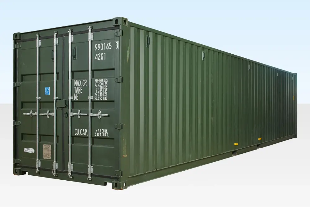 40-Fuß-Seecontainer nach ISO-Norm, grün – Bild 2 von 2