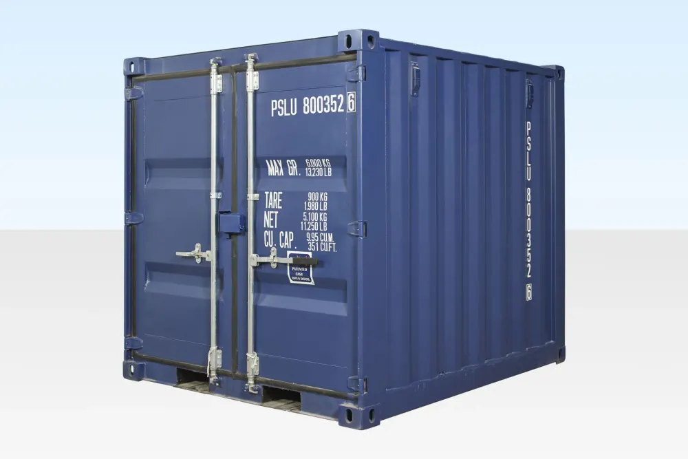 8-Fuß-Seecontainer One-Trip, blau (RAL 5013) – Bild 1 von 3