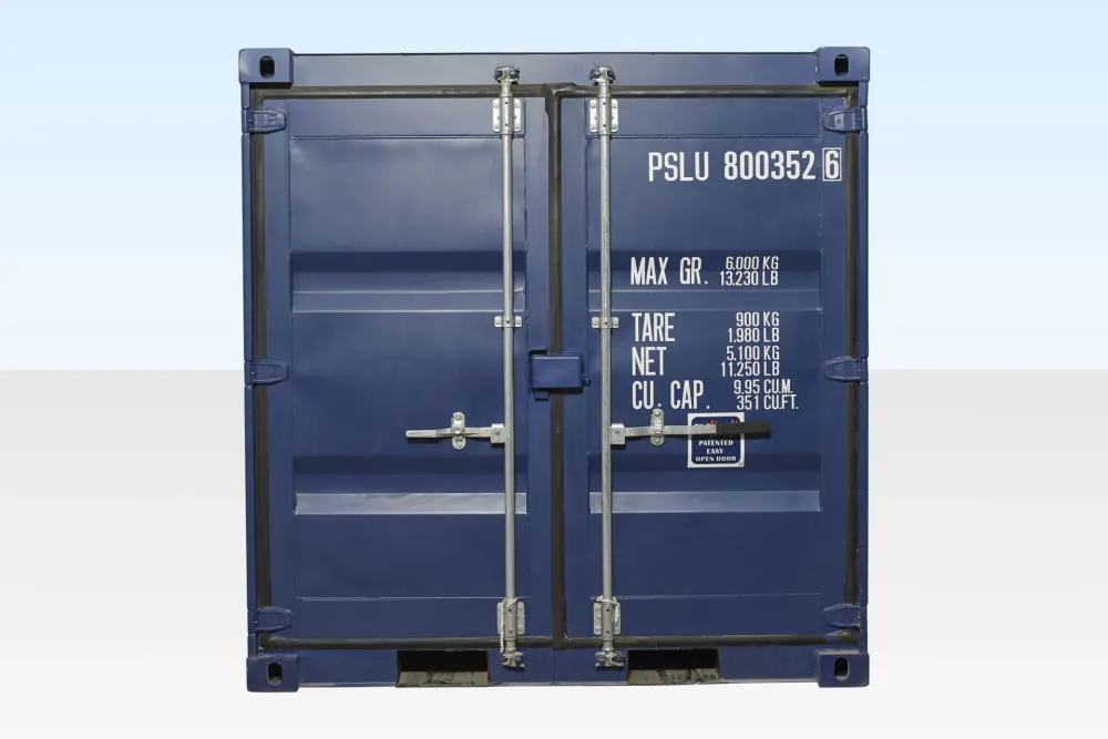 8-Fuß-Seecontainer One-Trip, blau (RAL 5013) – Bild 2 von 3