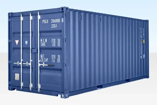 20-Fuß-Seecontainer, blau (RAL 5013)