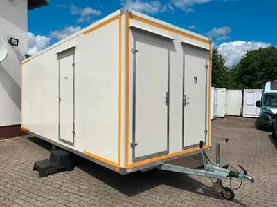 6,00 - m Büro-Anhänger mit Küchenzeile und WC – Die Container