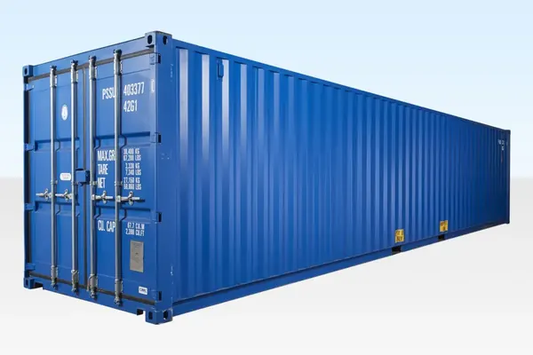 40-Fuß-ISO-Seecontainer, blau