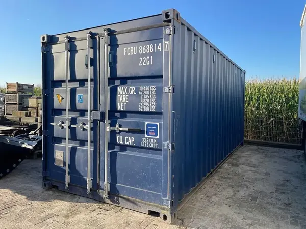 40-Fuß-Seecontainer One-Trip, blau