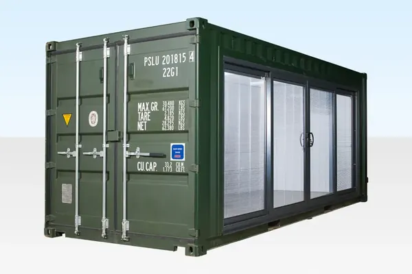20-Fuß-Container-Büro mit Glasschiebefront