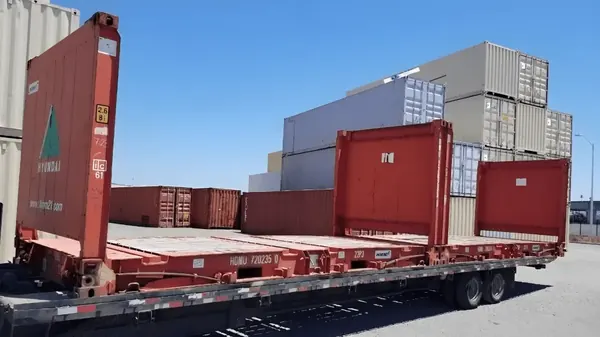 20-Fuß-Flatrack-Container, gebraucht und klappbar