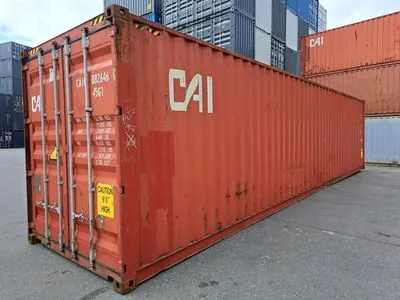 Gebrauchter 40 Fuß Lagercontainer / Seecontainer 12,00 x 2,44 m – Die Container