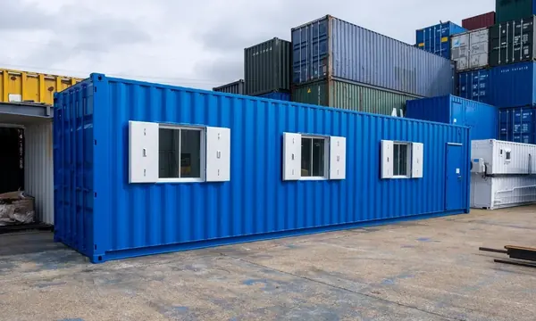 40-Fuß-Bürocontainer High Cube, neuwertig (12,19 × 2,44 × 2,90 m)