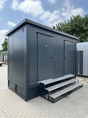 4,00 x 2,00 m Doppel-WC Container mit Duschen und Tank – Die Container